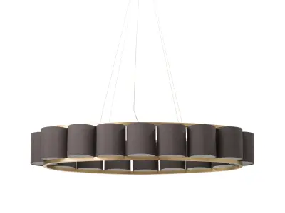 Bibendum circular pendant light gold 3D model