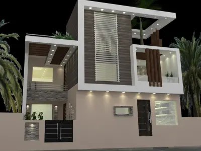 3D house render design in pakistan 3D model