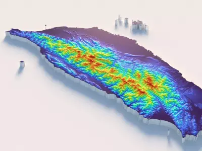 Taiwan Terrain Country 3D model