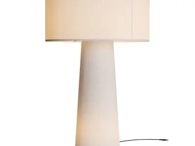 Floor lamp made of fabric and metal cylinder-modern-Eryn 3D model