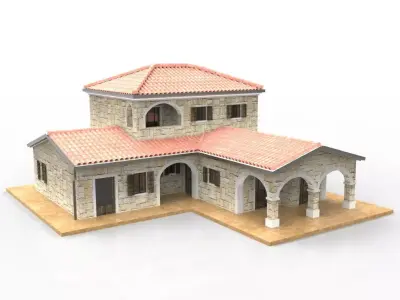 Stone Villa 3D Design 3D model
