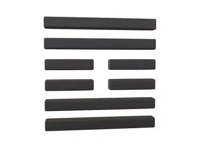 I Ching Hexagrams 61 zhong fu v1 001 Low-poly 3D model