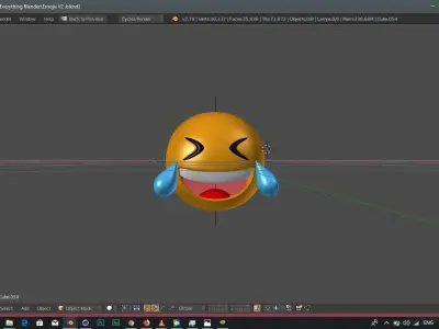 Emoji Rolling on the Floor Laughing 3D model