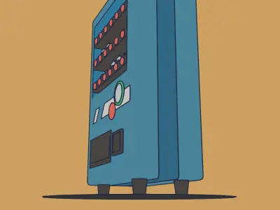 Toon Vending Machine  Grease Pencil Style Low-poly 3D model