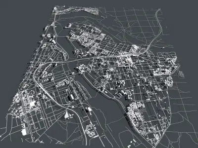 Cityscape Irpin Ukraine 3D model