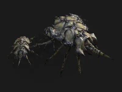Insect Crawlers Collection Low-poly 3D model