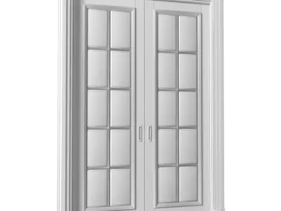 Modern French Interior sliding doors in Art Deco style   3D model