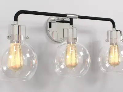 Shades of Light Hinley Seeded Glass Sconce 3 light 3D model