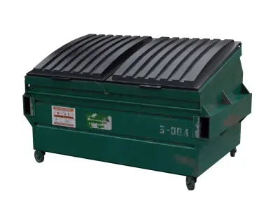 Trash Bin Low-poly 3D model