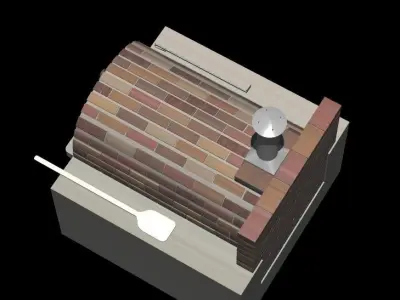 Homemade pizza-kiln 3D model