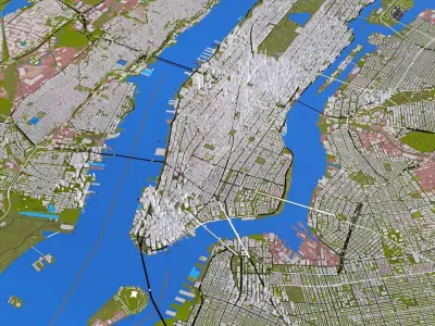 Lower Manhattan NYC City model 3D model
