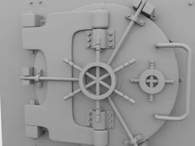 Vault metal safe 3D model