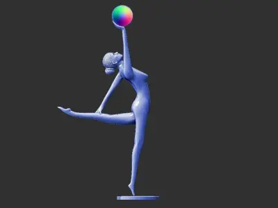 Ballet Girl Floor Lamp 3D print model