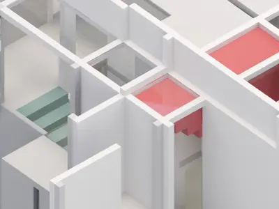 House VI Peter Eisenman Low-poly 3D model