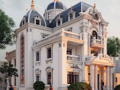 Classic columns collection 3D model Low-poly 3D model