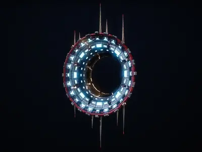 Sci-Fi Star Gates Type 03 PBR Low-poly 3D model