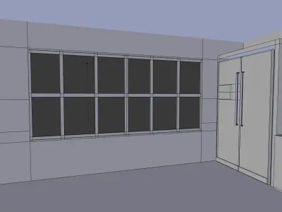 The Kitchen modern with cabinets 3D model