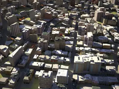 City 22 Low-poly 3D model