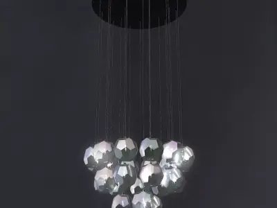 Boule De Cristal Round Cluster Chandelier 3D model