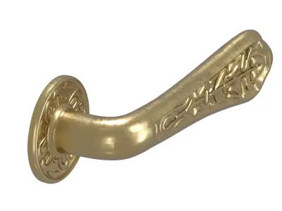 Sharjah door handle sige gold Classic style 3D model