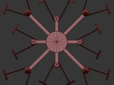 chandelier 8 light 3D model