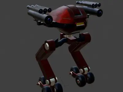 Sci-Fi Robot Enemy 004 Low-poly 3D model
