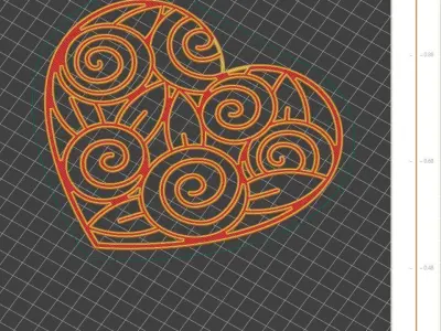 Valentines Day heart ornament gift for your loved one 3D print model