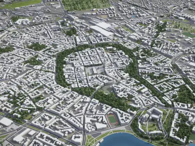 Krakow  Low-poly 3D model