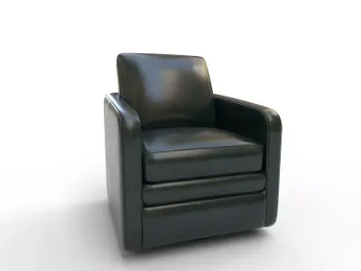 Aycel Wide Swivel Armchair 3D model