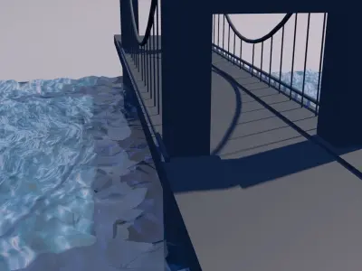 Bridge golden gate in san francisco 3D model purchase
