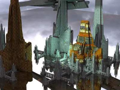 Future City Ocean Port Kit bash 3D model