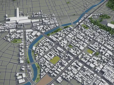 Kagoshima  Low-poly 3D model