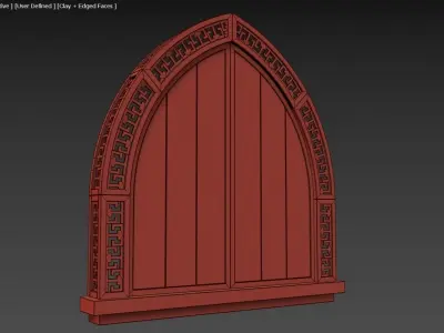 Arched Window 02 3D model