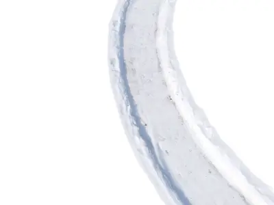 Ultra realistic Snow trail 1 2021Hq Scan Low-poly 3D model