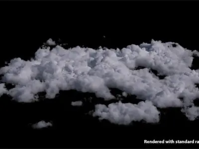 Nine high quality Cloud clusters in VDB 3D model