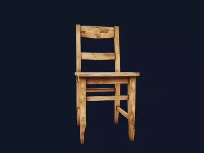 Wooden Chair  3D model buy