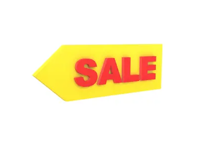 SALE Tag v1 002 Low-poly 3D model