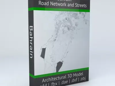 Bahrain Road Network and Streets 3D model