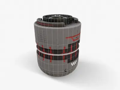 Sci-Fi Bomb V3 Low-poly 3D model