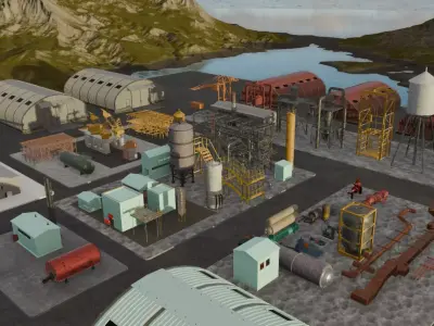 Industrial Complex Overview 3D model