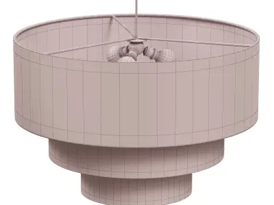 Bertan 4  Light Dimmable Chandelier 3D model