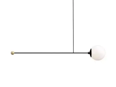 fliar pendant light with ball 3D model