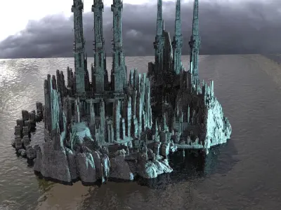 Sci fi ancient Structures Kit bash 3D model
