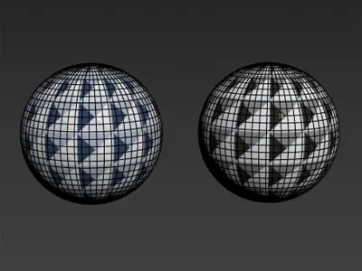 4k - 2color - Art Geo Cement Deco Tiles -Seamless - pbr Texture