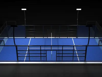 Padel court 3D model