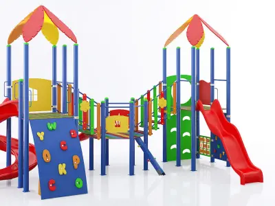 kids child playground 3d model 4 3D model