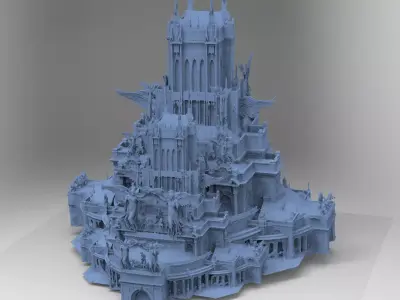 Final fantasy street Hall 8  3D model