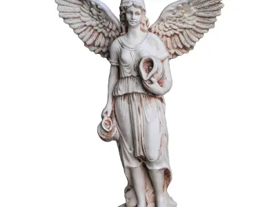 angel sculpt polygon Low-poly 3D model