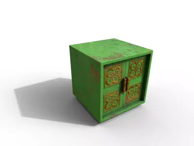 Old Modern Furniture 3D Model Terror Low-poly 3D model 14
