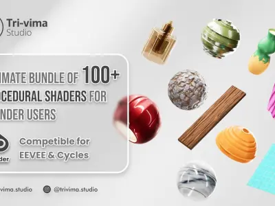 Ultimate Bundle of 100plus Procedural Shaders for Blender Users Texture